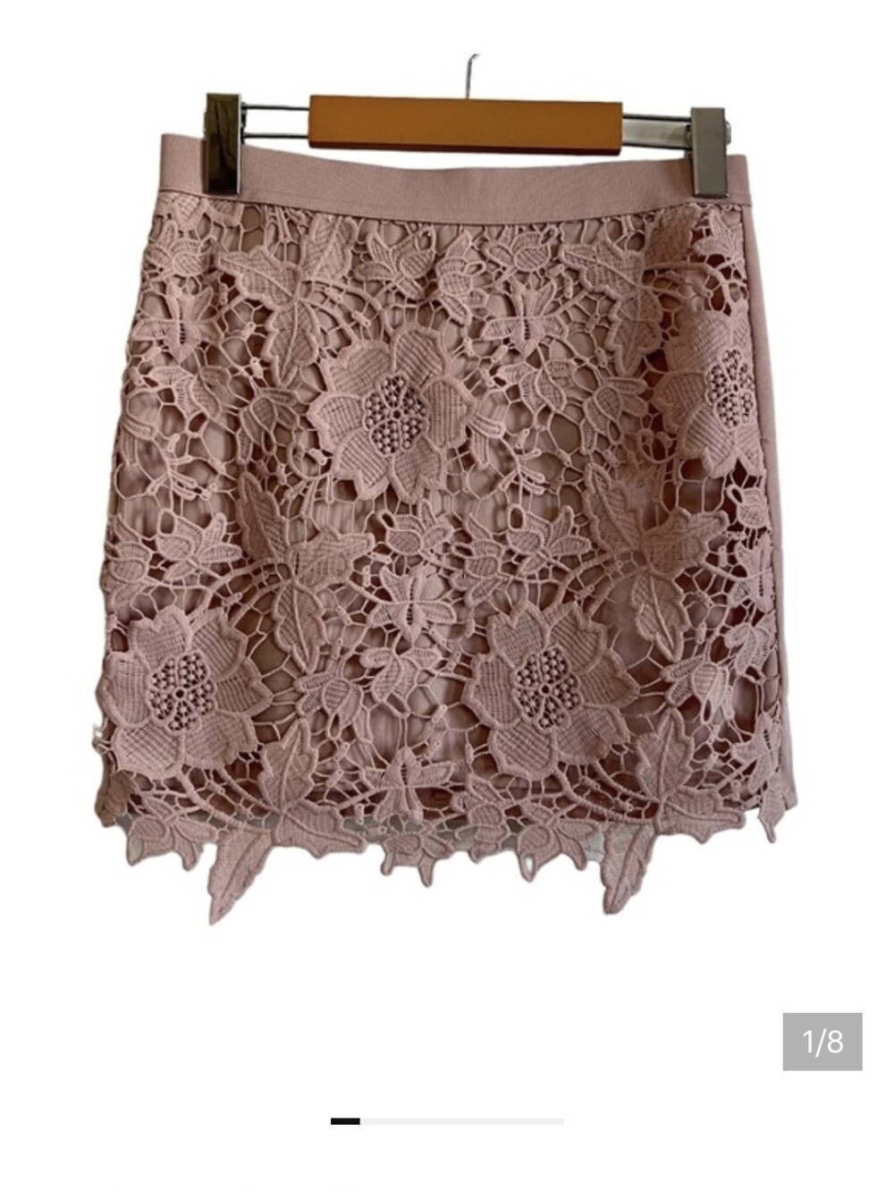 AMERICAN EAGLE Dusty Pink Floral Lace Mini Skirt